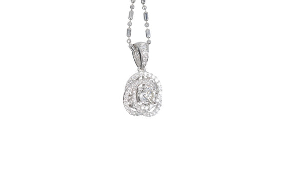 Medium Diamond Love Knot Pendant