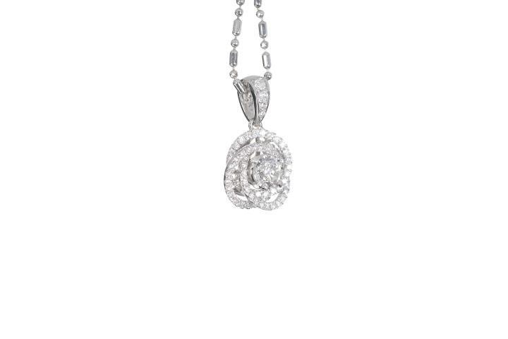 Medium Diamond Love Knot Pendant