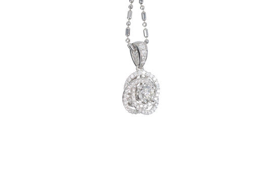 Medium Diamond Love Knot Pendant