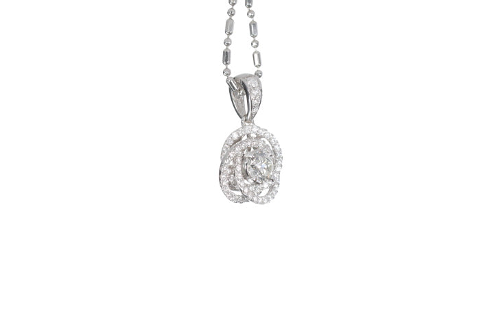 Medium Diamond Love Knot Pendant