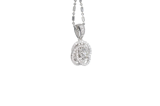 Medium Diamond Love Knot Pendant