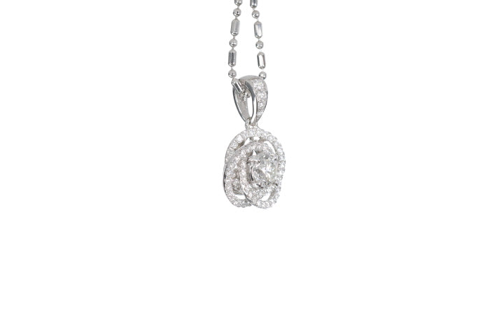 Medium Diamond Love Knot Pendant