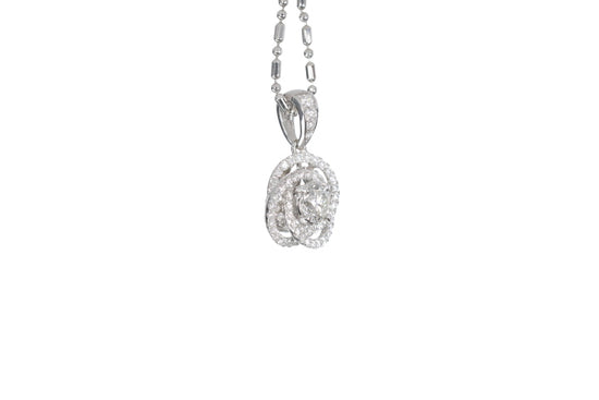 Medium Diamond Love Knot Pendant