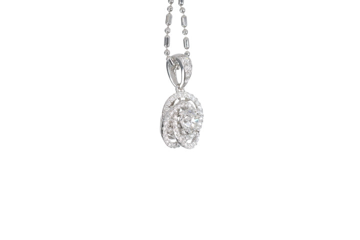 Medium Diamond Love Knot Pendant