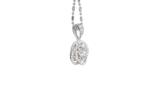 Medium Diamond Love Knot Pendant