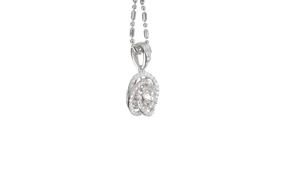 Medium Diamond Love Knot Pendant