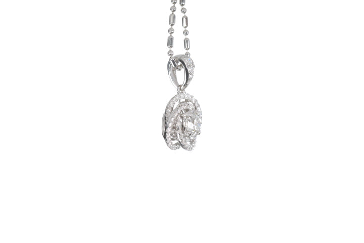 Medium Diamond Love Knot Pendant