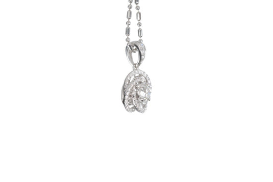 Medium Diamond Love Knot Pendant