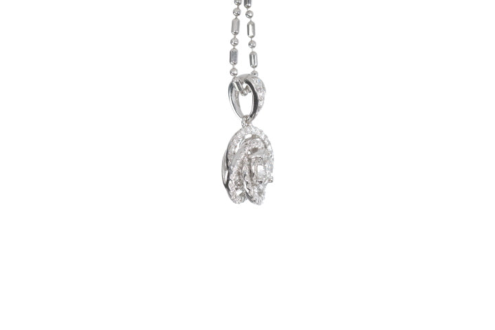 Medium Diamond Love Knot Pendant