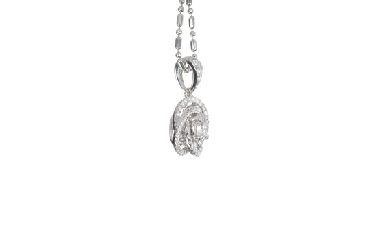 Medium Diamond Love Knot Pendant
