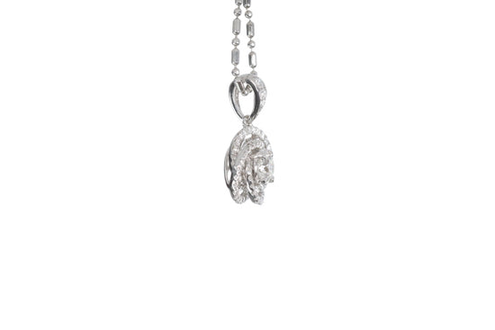 Medium Diamond Love Knot Pendant