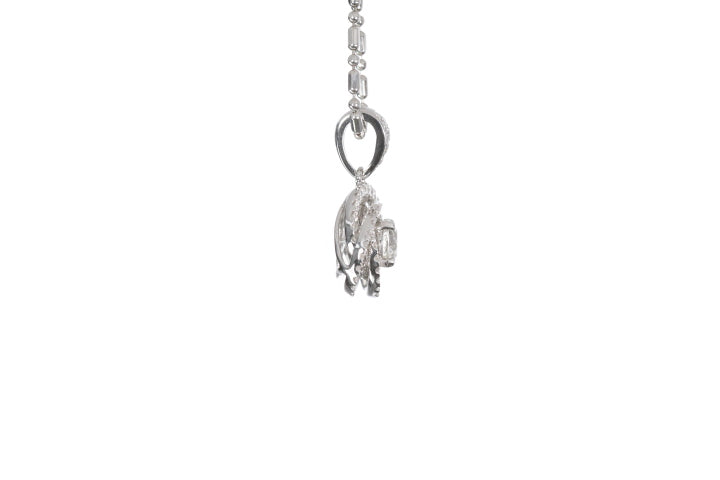 Medium Diamond Love Knot Pendant