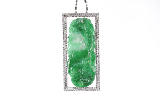 Jadeite Floral Garden Pendant