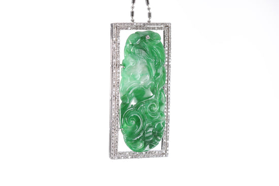 Jadeite Floral Garden Pendant