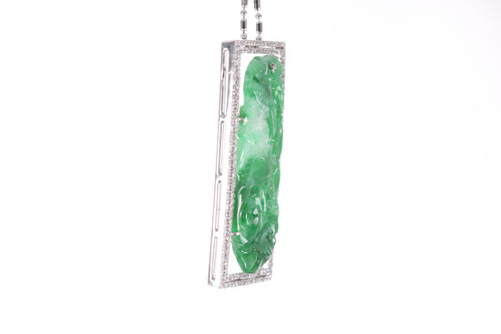 Jadeite Floral Garden Pendant