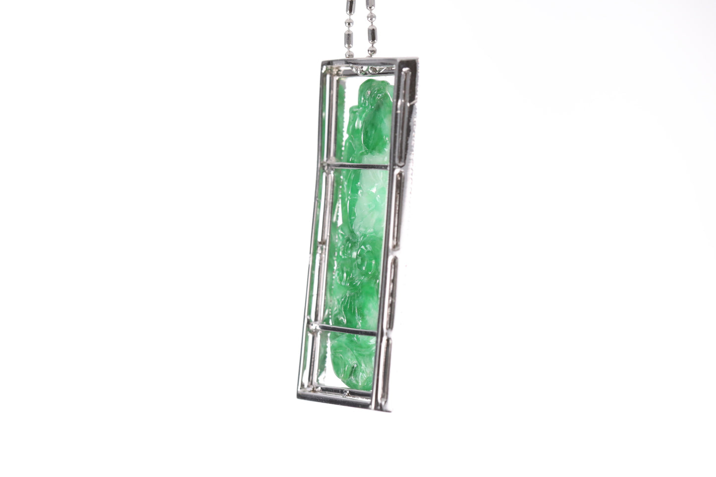 Jadeite Floral Garden Pendant