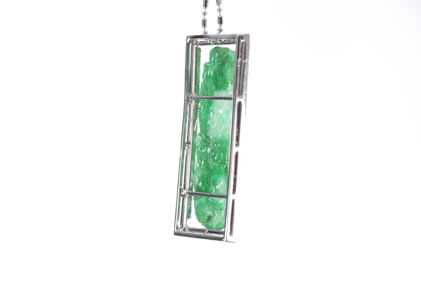 Jadeite Floral Garden Pendant