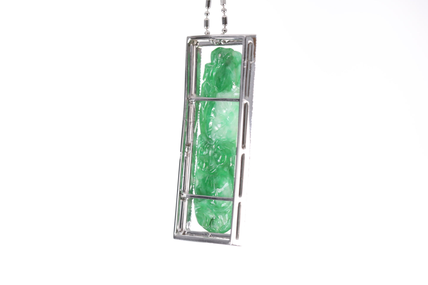 Jadeite Floral Garden Pendant