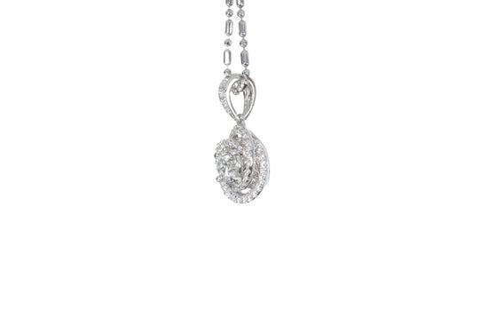 Medium Diamond Love Knot Pendant