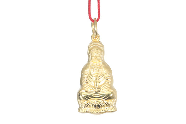 24K Gold 3D Guan Yin Pendant