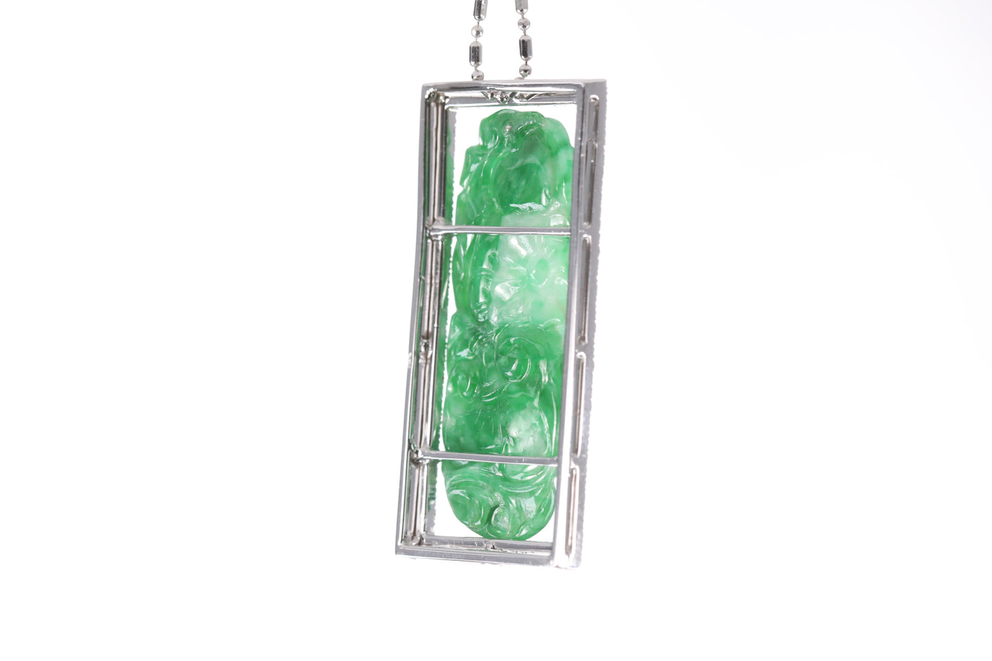 Jadeite Floral Garden Pendant