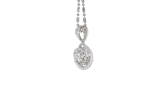 Medium Diamond Love Knot Pendant