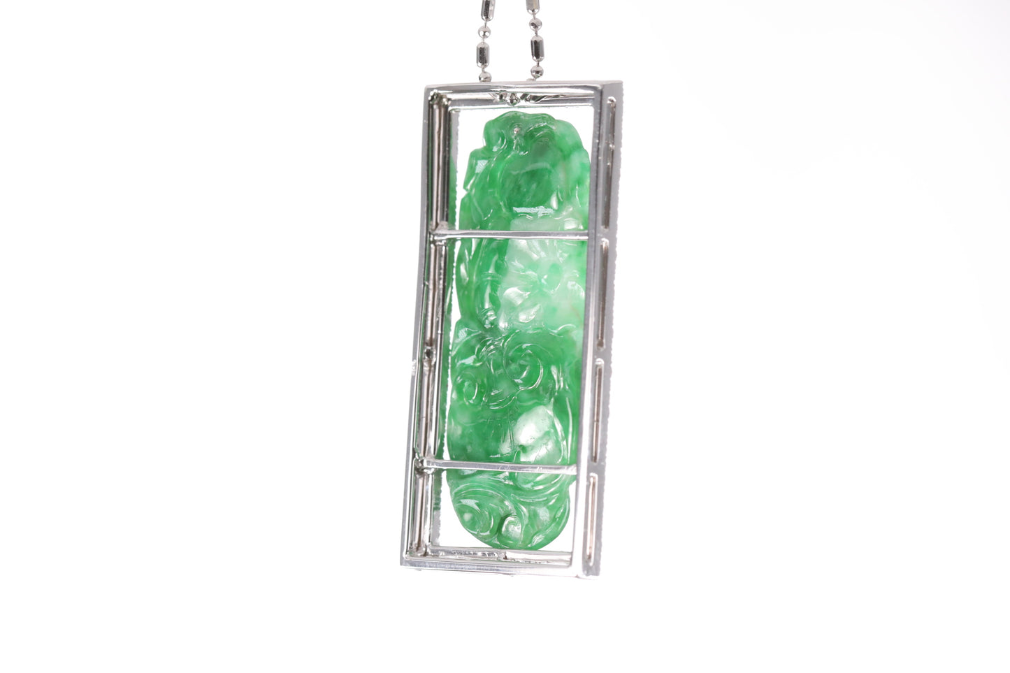 Jadeite Floral Garden Pendant