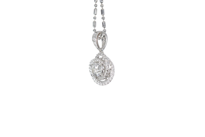 Medium Diamond Love Knot Pendant