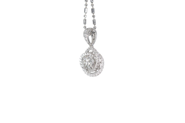 Medium Diamond Love Knot Pendant