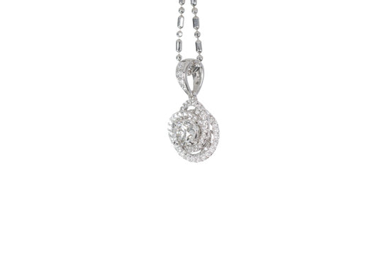 Medium Diamond Love Knot Pendant