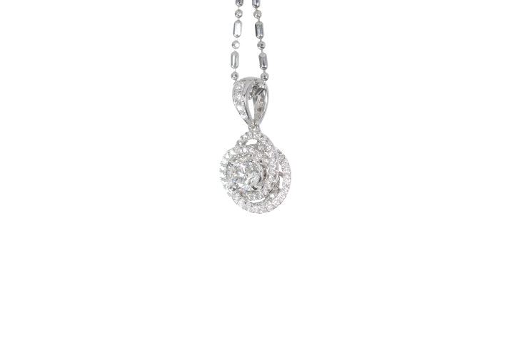Medium Diamond Love Knot Pendant