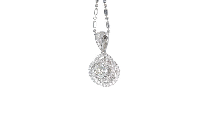 Medium Diamond Love Knot Pendant
