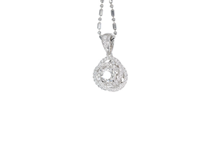 Medium Diamond Love Knot Pendant