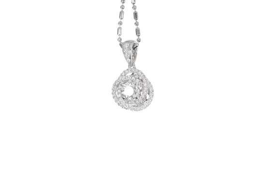 Medium Diamond Love Knot Pendant