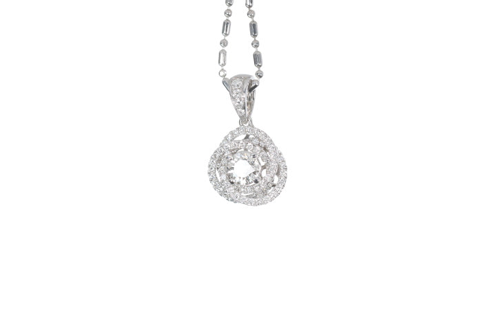 Medium Diamond Love Knot Pendant
