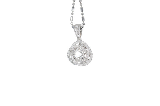Medium Diamond Love Knot Pendant