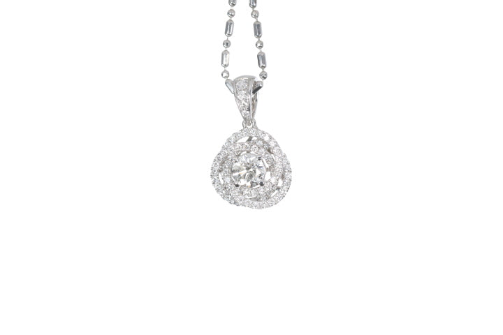 Medium Diamond Love Knot Pendant