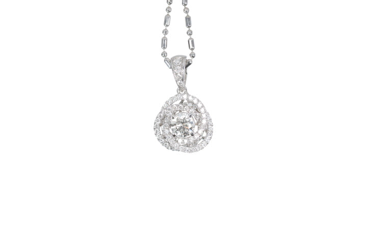 Medium Diamond Love Knot Pendant