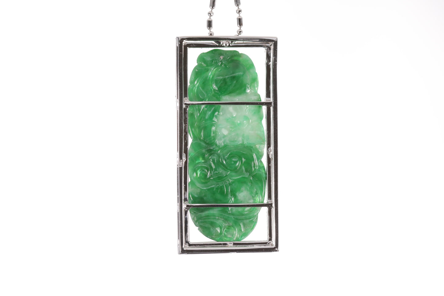 Jadeite Floral Garden Pendant