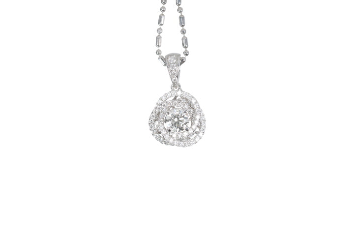 Medium Diamond Love Knot Pendant