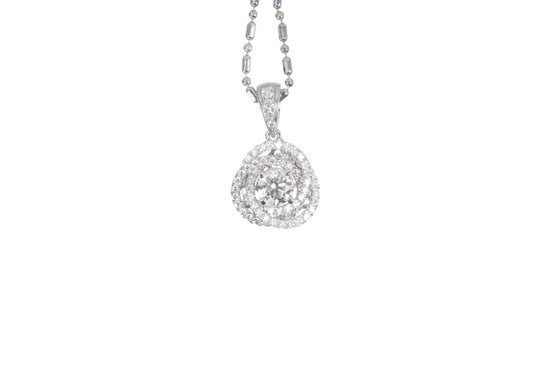 Medium Diamond Love Knot Pendant