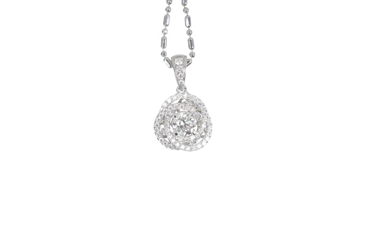 Medium Diamond Love Knot Pendant
