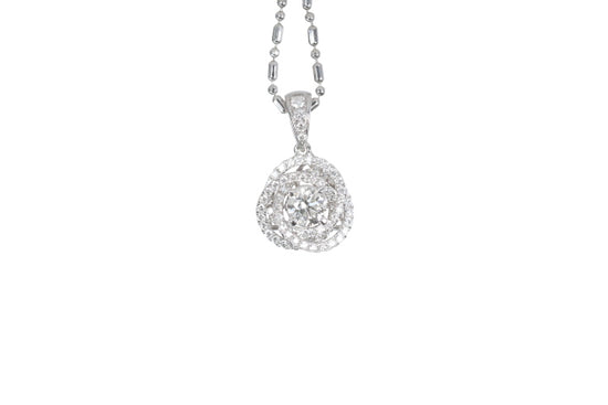 Medium Diamond Love Knot Pendant