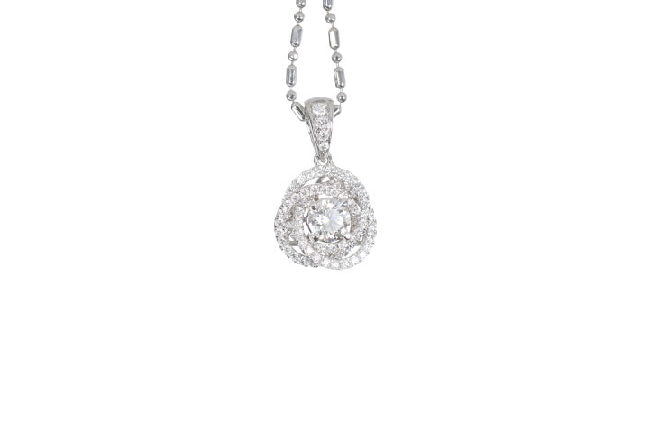 Medium Diamond Love Knot Pendant