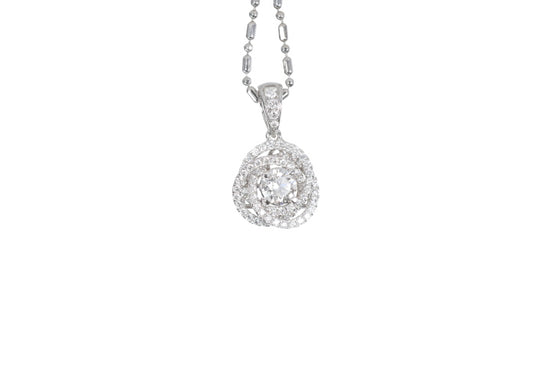 Medium Diamond Love Knot Pendant
