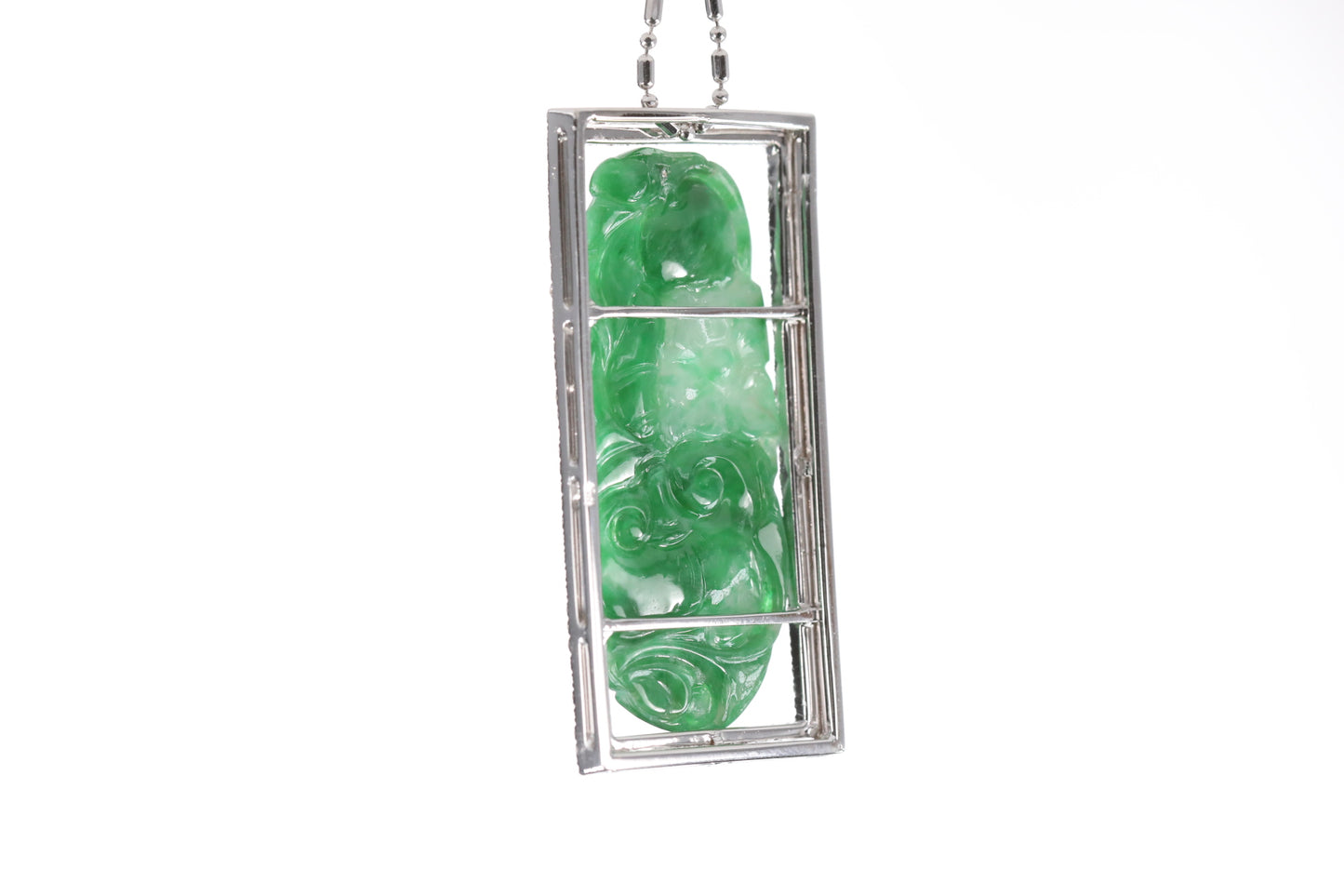 Jadeite Floral Garden Pendant