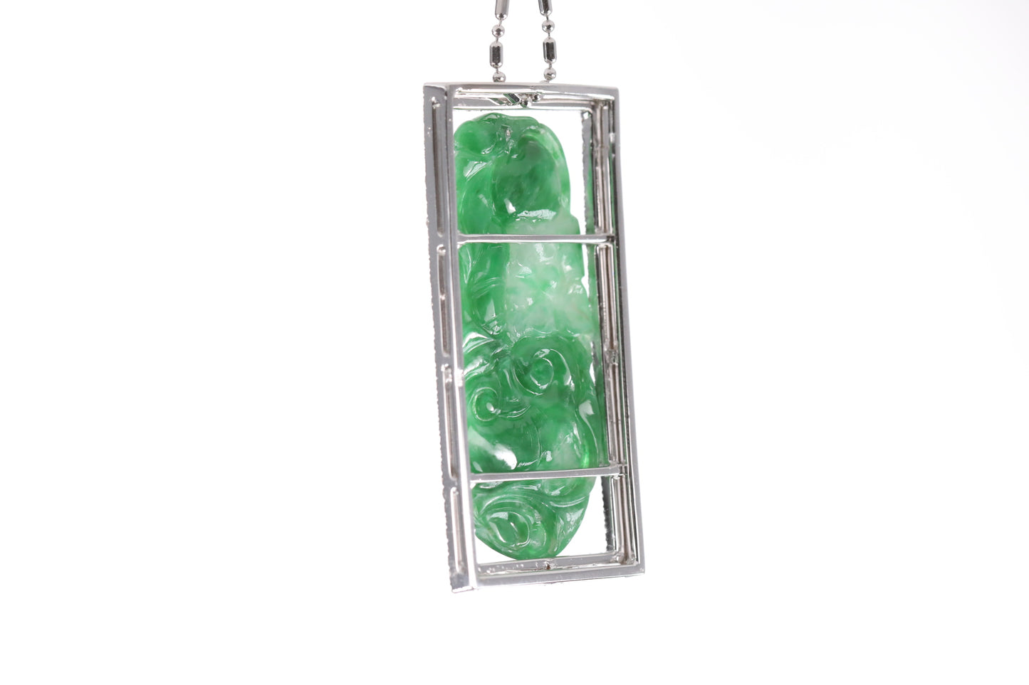 Jadeite Floral Garden Pendant