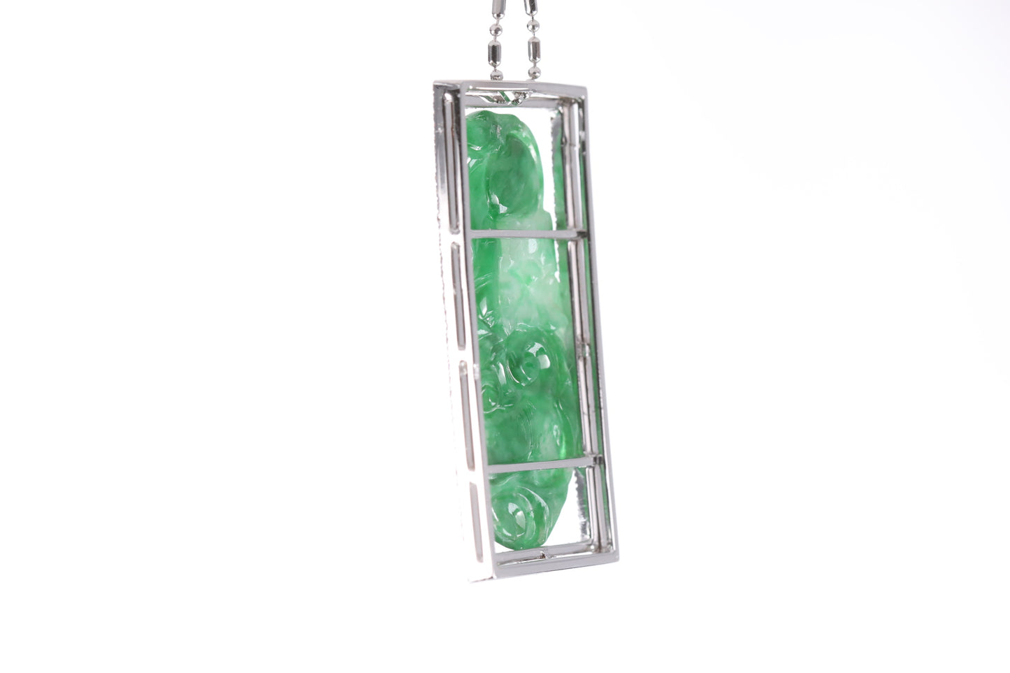 Jadeite Floral Garden Pendant