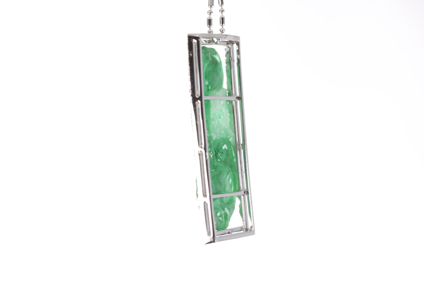 Jadeite Floral Garden Pendant