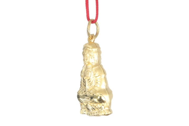 24K Gold 3D Guan Yin Pendant